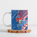 Newcastle Knights Ceramic Mug Polynesian Tribal Tattoo Pacific Sport Art