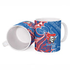 Newcastle Knights Ceramic Mug Polynesian Tribal Tattoo Pacific Sport Art
