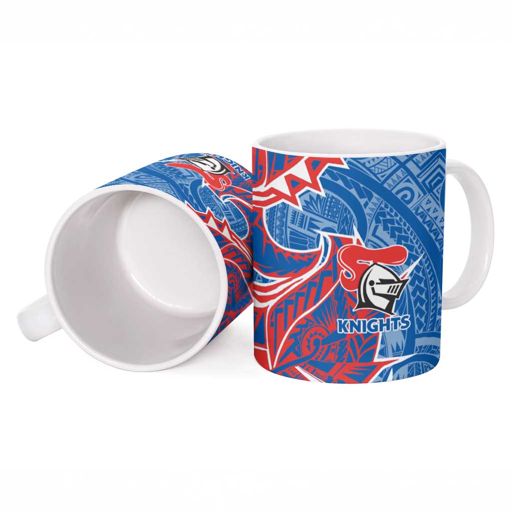 Newcastle Knights Ceramic Mug Polynesian Tribal Tattoo Pacific Sport Art