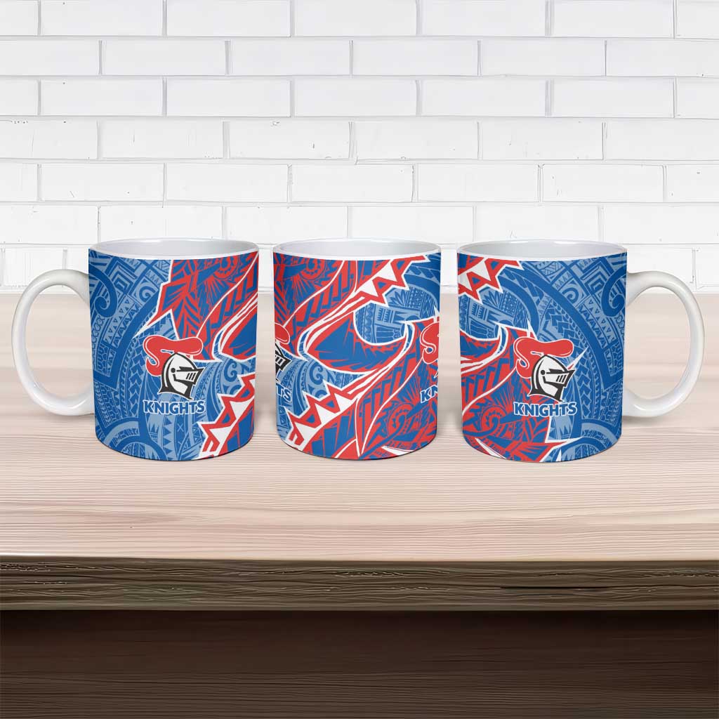 Newcastle Knights Ceramic Mug Polynesian Tribal Tattoo Pacific Sport Art