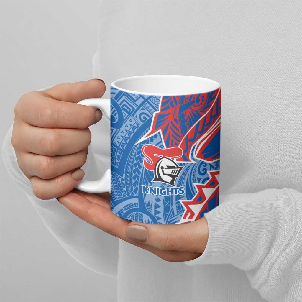 Newcastle Knights Ceramic Mug Polynesian Tribal Tattoo Pacific Sport Art