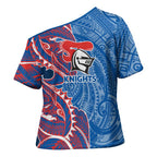 Newcastle Knights Cross Shoulder Shirt Polynesian Tribal Tattoo Pacific Sport Art