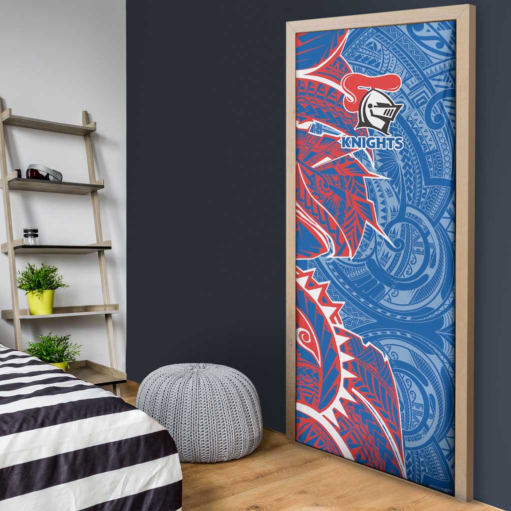 Newcastle Knights Door Cover Polynesian Tribal Tattoo Pacific Sport Art