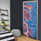 Newcastle Knights Door Cover Polynesian Tribal Tattoo Pacific Sport Art
