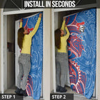 Newcastle Knights Door Cover Polynesian Tribal Tattoo Pacific Sport Art