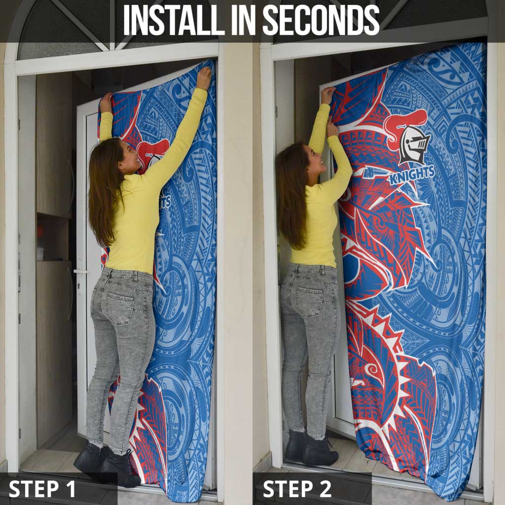 Newcastle Knights Door Cover Polynesian Tribal Tattoo Pacific Sport Art