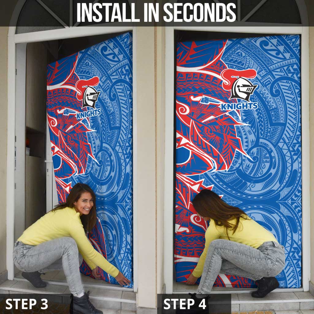 Newcastle Knights Door Cover Polynesian Tribal Tattoo Pacific Sport Art