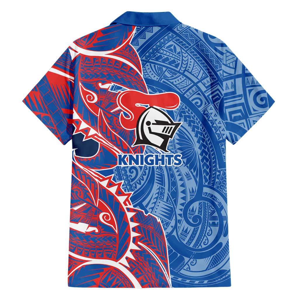 Newcastle Knights Family Matching Mermaid Dress and Hawaiian Shirt Polynesian Tribal Tattoo Pacific Sport Art