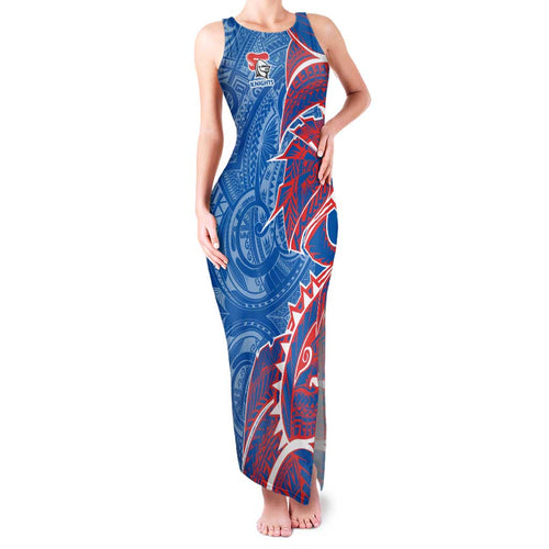 Newcastle Knights Family Matching Tank Maxi Dress and Hawaiian Shirt Polynesian Tribal Tattoo Pacific Sport Art