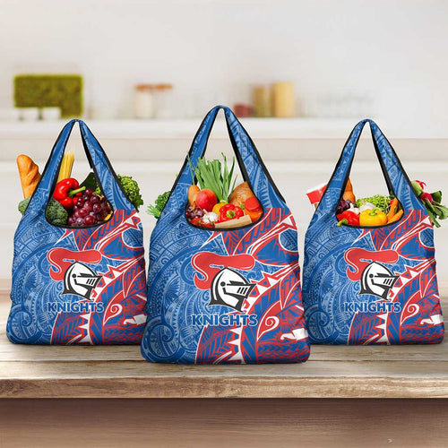 Newcastle Knights Grocery Bag Polynesian Tribal Tattoo Pacific Sport Art