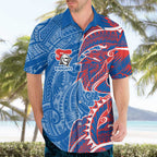 Newcastle Knights Hawaiian Shirt Polynesian Tribal Tattoo Pacific Sport Art
