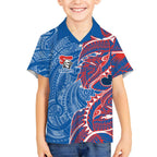 Newcastle Knights Hawaiian Shirt Polynesian Tribal Tattoo Pacific Sport Art