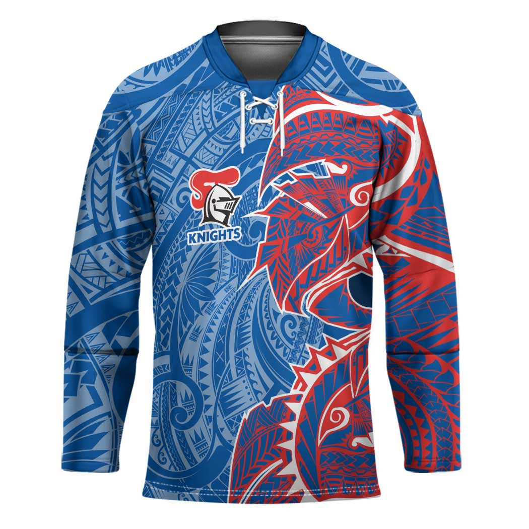 Newcastle Knights Hockey Jersey Polynesian Tribal Tattoo Pacific Sport Art