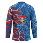Newcastle Knights Hockey Jersey Polynesian Tribal Tattoo Pacific Sport Art