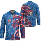 Newcastle Knights Hockey Jersey Polynesian Tribal Tattoo Pacific Sport Art