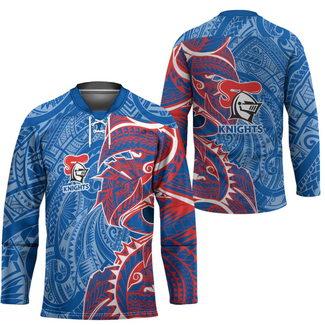 Newcastle Knights Hockey Jersey Polynesian Tribal Tattoo Pacific Sport Art