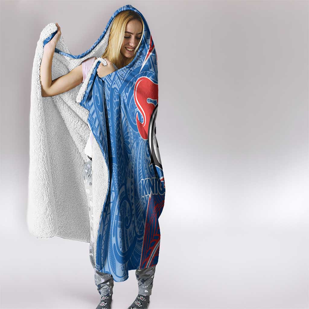 Newcastle Knights Hooded Blanket Polynesian Tribal Tattoo Pacific Sport Art