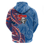 Newcastle Knights Hoodie Polynesian Tribal Tattoo Pacific Sport Art