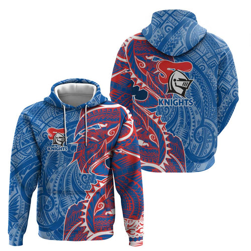 Newcastle Knights Hoodie Polynesian Tribal Tattoo Pacific Sport Art