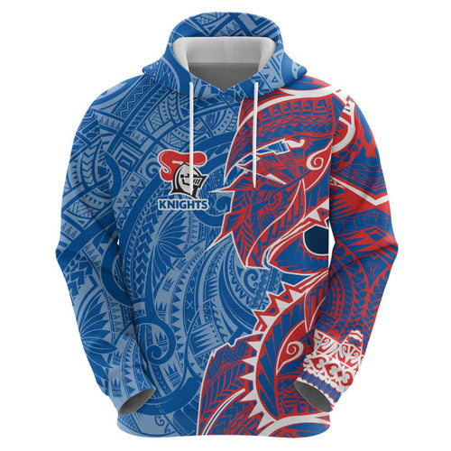Newcastle Knights Hoodie Polynesian Tribal Tattoo Pacific Sport Art