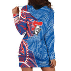 Newcastle Knights Hoodie Dress Polynesian Tribal Tattoo Pacific Sport Art