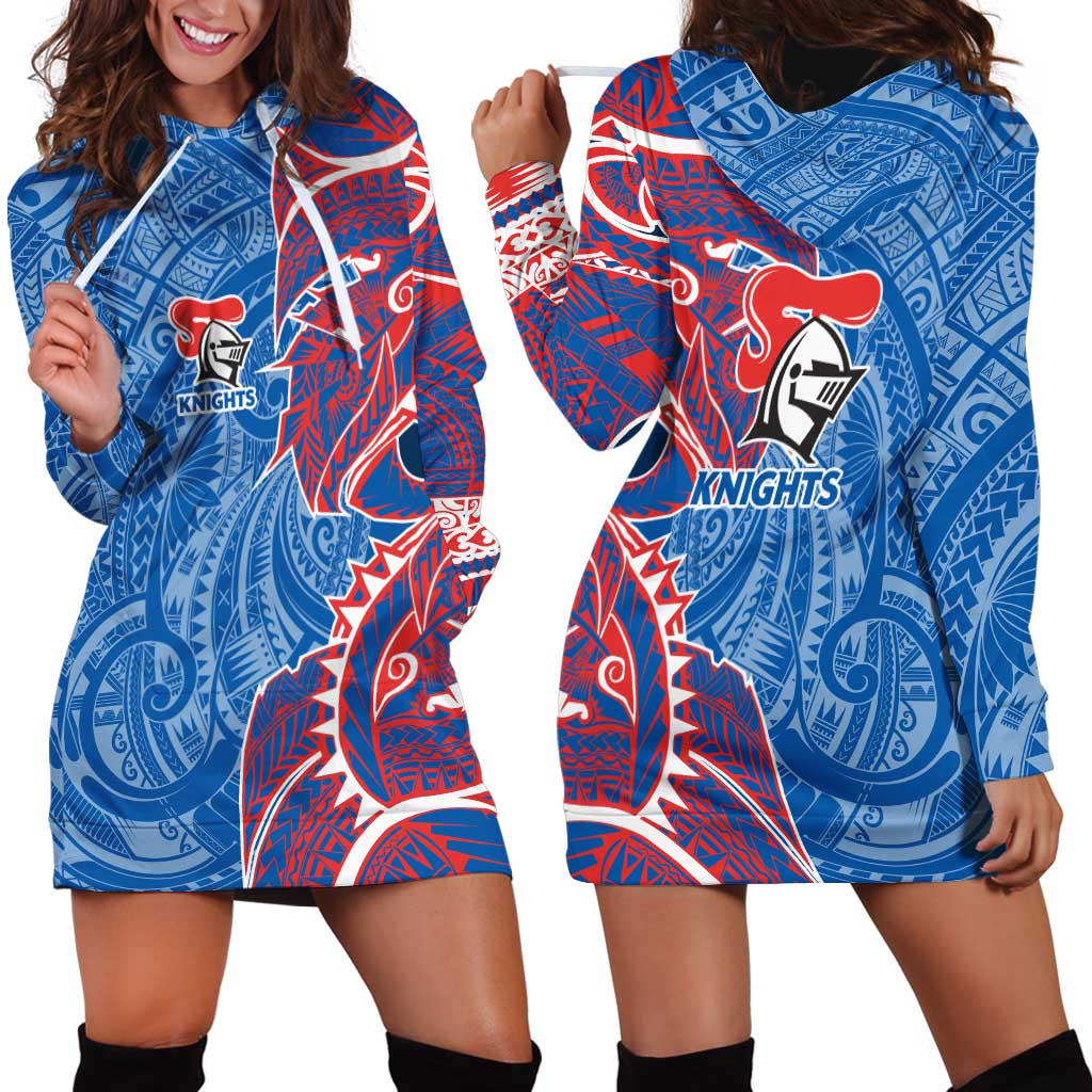 Newcastle Knights Hoodie Dress Polynesian Tribal Tattoo Pacific Sport Art