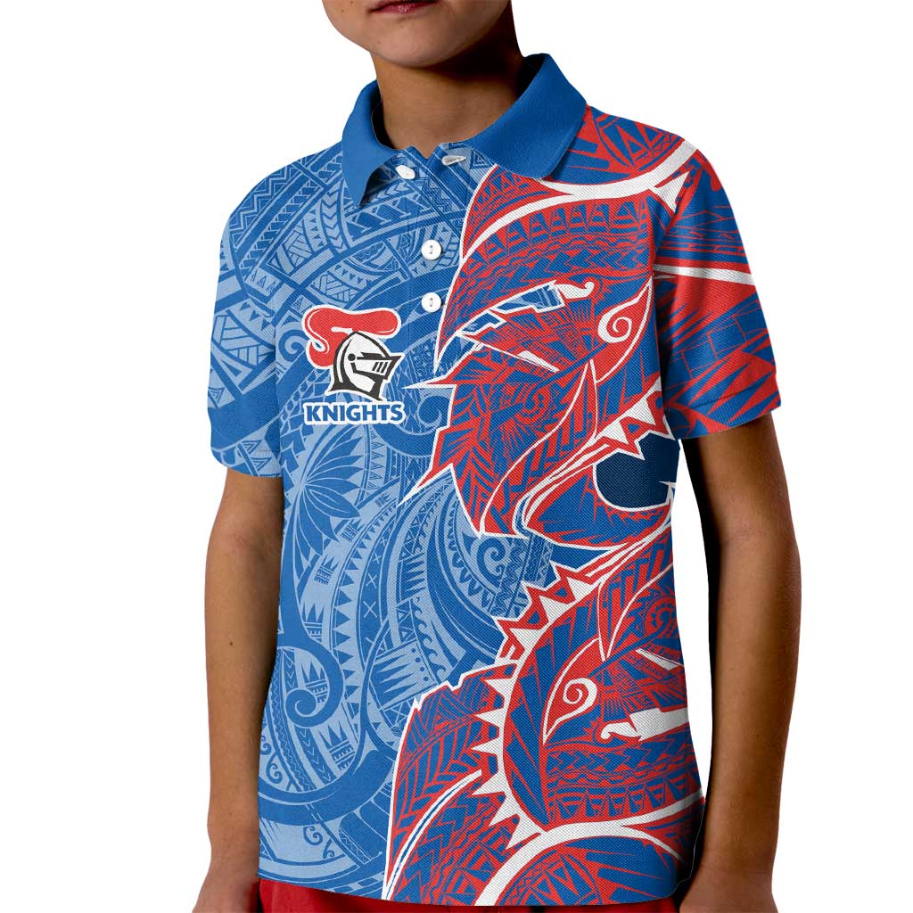 Newcastle Knights Kid Polo Shirt Polynesian Tribal Tattoo Pacific Sport Art