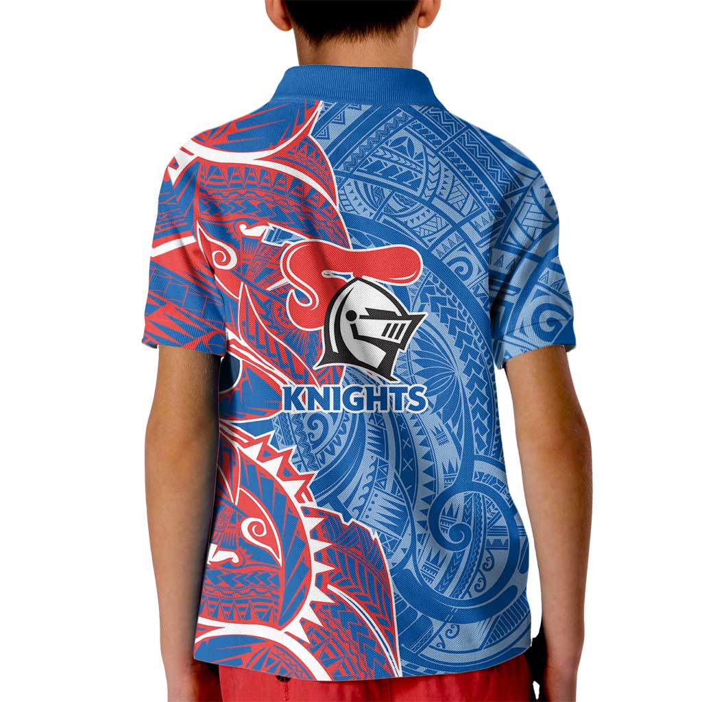 Newcastle Knights Kid Polo Shirt Polynesian Tribal Tattoo Pacific Sport Art