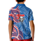 Newcastle Knights Kid Polo Shirt Polynesian Tribal Tattoo Pacific Sport Art