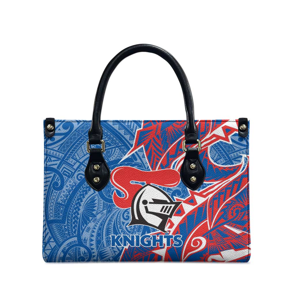 Newcastle Knights Leather Bag Polynesian Tribal Tattoo Pacific Sport Art