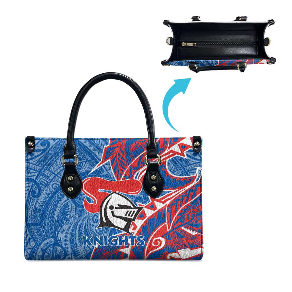 Newcastle Knights Leather Bag Polynesian Tribal Tattoo Pacific Sport Art