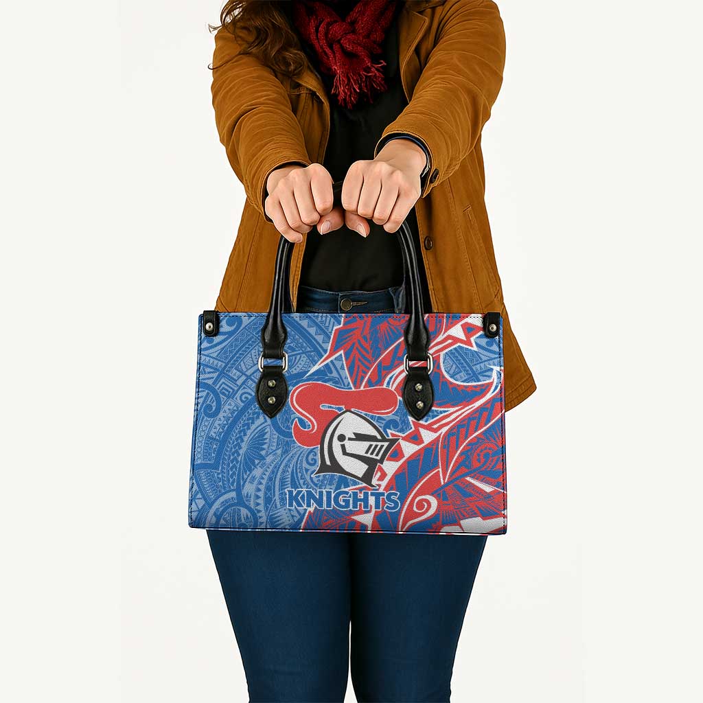 Newcastle Knights Leather Bag Polynesian Tribal Tattoo Pacific Sport Art