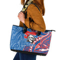 Newcastle Knights Leather Tote Bag Polynesian Tribal Tattoo Pacific Sport Art