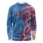 Newcastle Knights Long Sleeve Shirt Polynesian Tribal Tattoo Pacific Sport Art