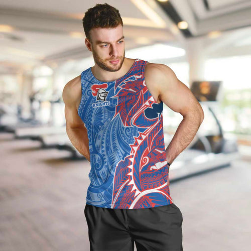 Newcastle Knights Men Tank Top Polynesian Tribal Tattoo Pacific Sport Art