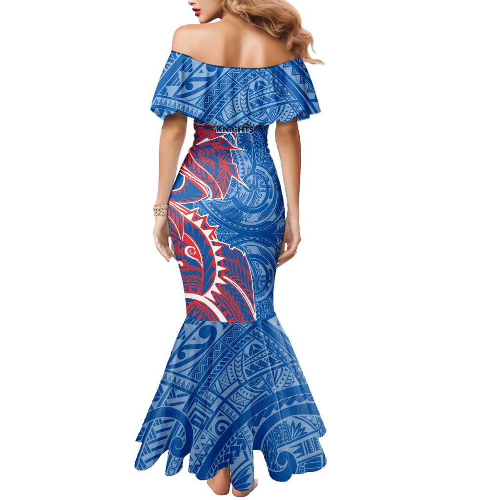 Newcastle Knights Mermaid Dress Polynesian Tribal Tattoo Pacific Sport Art