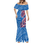 Newcastle Knights Mermaid Dress Polynesian Tribal Tattoo Pacific Sport Art