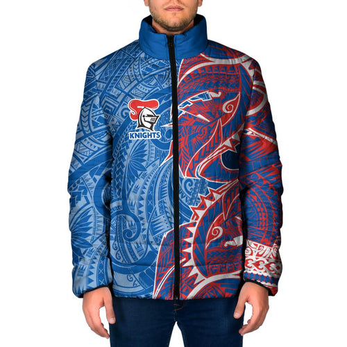 Newcastle Knights Padded Jacket Polynesian Tribal Tattoo Pacific Sport Art