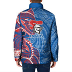 Newcastle Knights Padded Jacket Polynesian Tribal Tattoo Pacific Sport Art