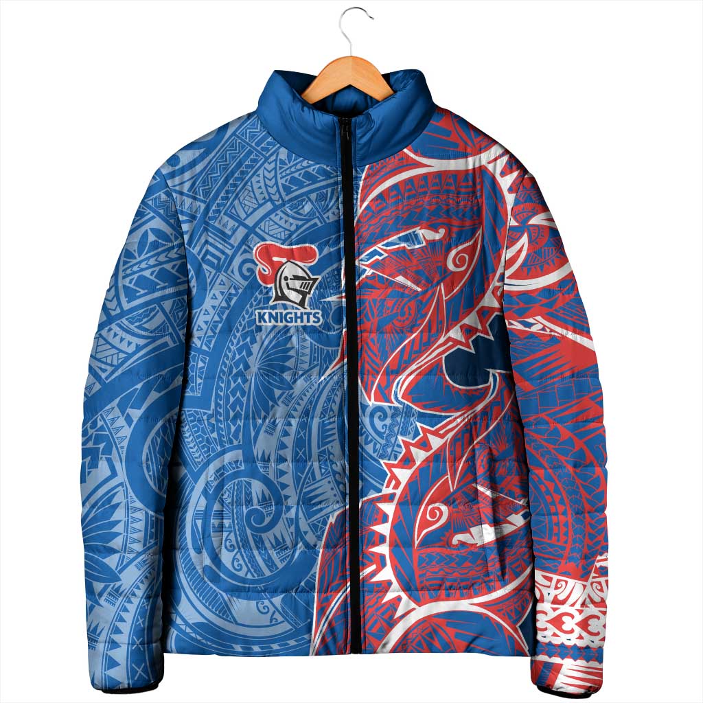Newcastle Knights Padded Jacket Polynesian Tribal Tattoo Pacific Sport Art