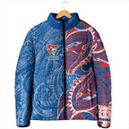 Newcastle Knights Padded Jacket Polynesian Tribal Tattoo Pacific Sport Art
