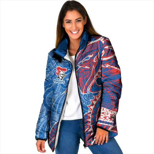 Newcastle Knights Padded Jacket Polynesian Tribal Tattoo Pacific Sport Art