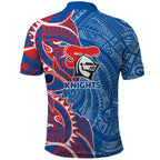 Newcastle Knights Polo Shirt Polynesian Tribal Tattoo Pacific Sport Art