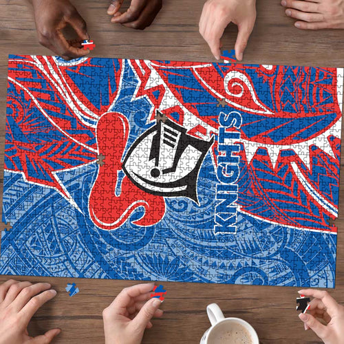 Newcastle Knights Puzzle Polynesian Tribal Tattoo Pacific Sport Art