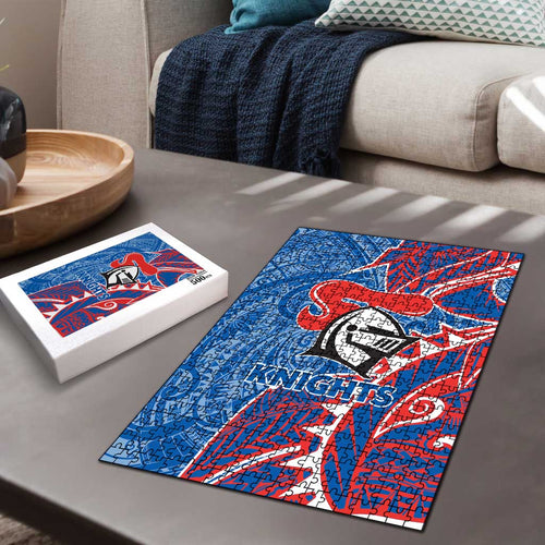Newcastle Knights Puzzle Polynesian Tribal Tattoo Pacific Sport Art