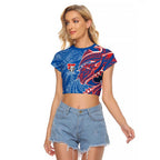Newcastle Knights Raglan Cropped T Shirt Polynesian Tribal Tattoo Pacific Sport Art