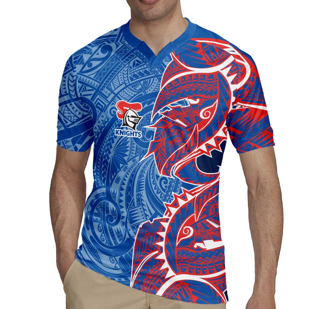 Newcastle Knights Rugby Jersey Polynesian Tribal Tattoo Pacific Sport Art