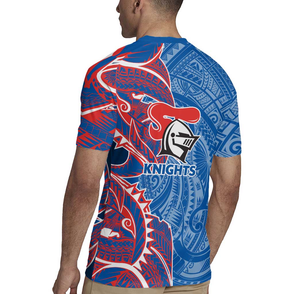 Newcastle Knights Rugby Jersey Polynesian Tribal Tattoo Pacific Sport Art