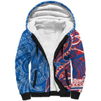 Newcastle Knights Sherpa Hoodie Polynesian Tribal Tattoo Pacific Sport Art