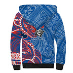 Newcastle Knights Sherpa Hoodie Polynesian Tribal Tattoo Pacific Sport Art
